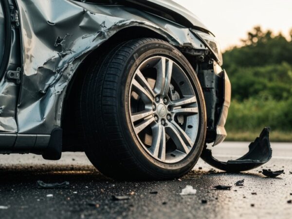 Wypadek w Kwidzynie: Dwie osoby ranne po zderzeniu motocykla z samochodem